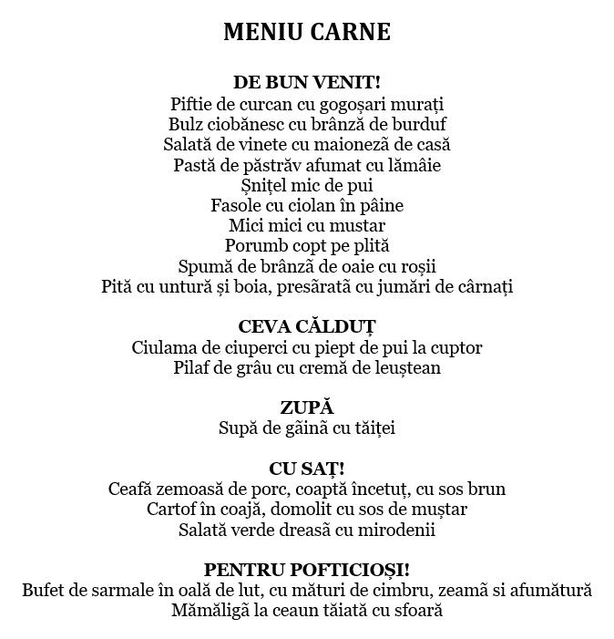 Meniu Carne